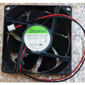 Sunon EE80251B1-000U-A99 12V 1.7W 3wires Cooling Fan