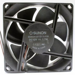 SUNON EE80251S1-D170-F99 12V 1.7W 3wires cooling fan