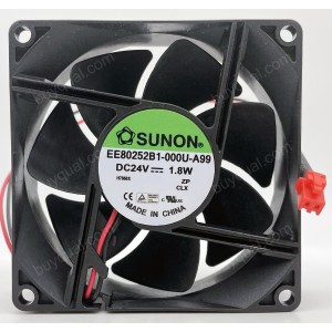 SUNON EE80252B1-000U-A99 24V 1.8W 2wires Cooling Fan 