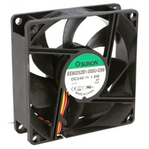 SUNON EE80252B1-000U-G99 24V 1.8W 3wires Cooling Fan 