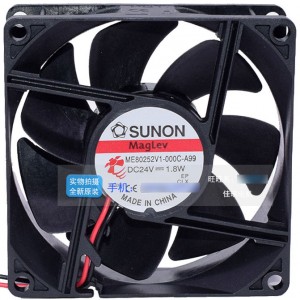 Sunon EE80252V1-000C-A99 24V 1.8W 2wires Cooling Fan 
