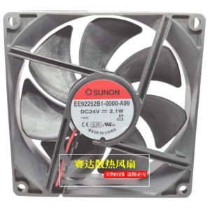Sunon EE92252B1-0000-A99 24V 87mA 2.1W Cooling Fan