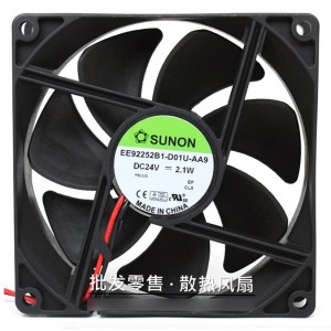 SUNON EE92252B1-D01U-AA9 24V 2.1W 2wires Cooling Fan