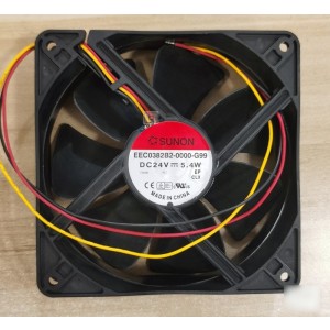 SUNON EEC0382B2-0000-G99 24V 5.4W 3wires Cooling Fan