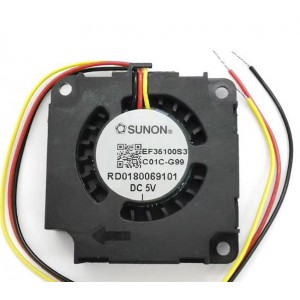 SUNON EF35100S3-C01C-G99 5V 3wires Cooling Fan