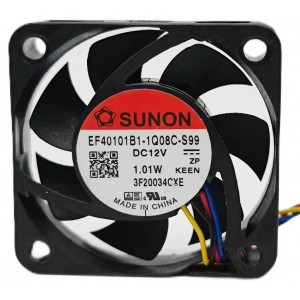 SUNON EF40101B1-1Q08C-S99 12V  1.01W 4wires Cooling Fan