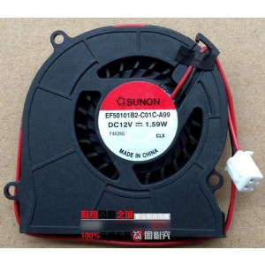 SUNON EF50101B2-C01C-A99 12V 1.59W 2wires Cooling Fan 
