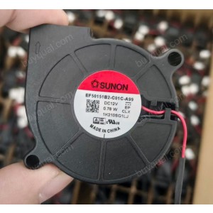 SUNON EF50151B2-C01C-A99 12V 0.78W 2wires Cooling Fan