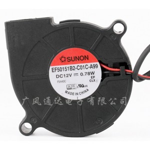 SUNON EF5015B2-C01C-A99 12V 0.78W 2wires Cooling Fan