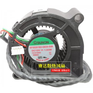 SUNON EF50201B2-Q020-S99 12V 1.83W 4wires Cooling Fan 