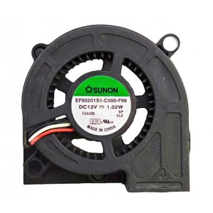 SUNON EF50201S1-C000-F99 12V 1.02W 3wires cooling fan