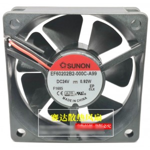 SUNON EF60202B2-000C-A99 24V 0.92W 2wires Cooling Fan