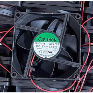 SUNON EF80251S1-1000U-A99 12V 1.66W 2wires Cooling Fan