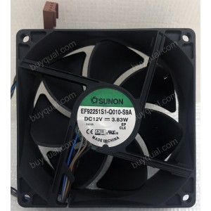 SUNON EF92251S1-Q010-S9A 12V 3.83W 4wires Cooling Fan