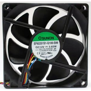 SUNON EF92251S1-Q100-S99 12V  3.83W 4wires Cooling Fan
