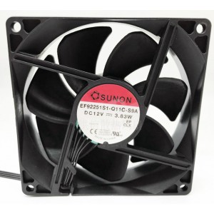 SUNON EF92251S1-Q11C-S9A 12V 3.83W 4wires Cooling Fan 