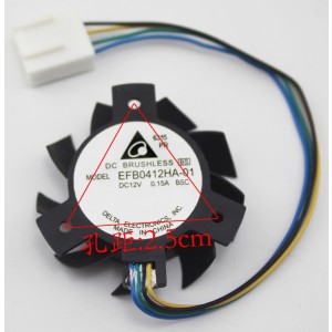 DELTA EFB0412HA-01 12V 0.15A 4wires Cooling Fan
