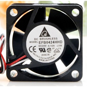 Delta EFB0424HHD 24V 0.12A 3wires Cooling Fan