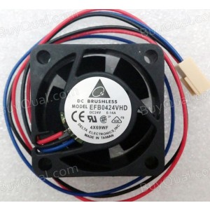 DELTA EFB0424VHD 24V 0.14A 2.16W 2wires 3wires Cooling Fan