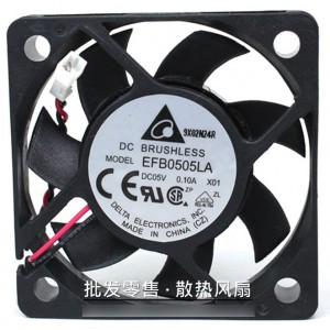 DELTA EFB0505LA 5V 0.10A 2wires Cooling Fan 
