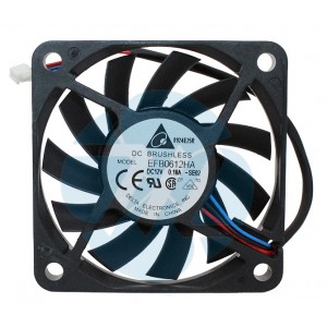 DELTA EFB0612HA 12V 0.18A 3wires Cooling Fan