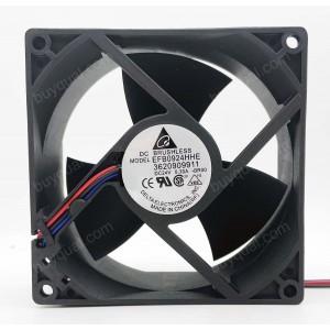 DELTA EFB0924HHE EFB0924HHE-BR00 24V 0.3A 3wires Cooling Fan