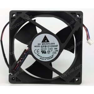 DELTA EFB1212HHF EFB1212HHF-R00 12V 0.8A 3wires Cooling Fan