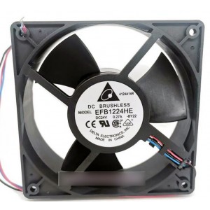 DELTA EFB1224HE 24V 0.40A 3wires Cooling Fan