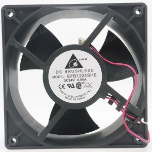 DELTA EFB1224SHE 24V 0.66A 2wires Cooling Fan - Used/Refurbished