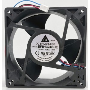 DELTA EFB1324SHE EFB1324SHE-F00 24V 1.38A 3wires Cooling Fan - Picture need