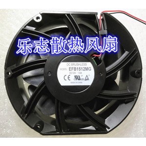 DELTA EFB1512MG 12V 1.6A 2wires Cooling Fan