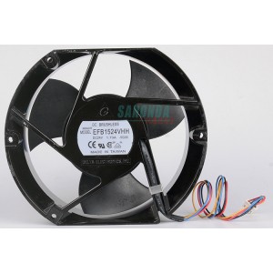 DELTA EFB1524VHH 24V 1.7A 4wires Cooling Fan