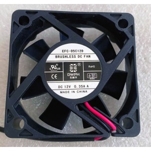 DWPH EFC-05C12D EFC05C12D 12V 0.35A 2wires Cooling Fan 