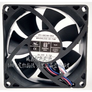 DWPH EFC-08E24H-ER02 24V 0.15A 3wires Cooling Fan