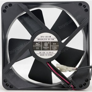 DWPH EFC-12E12M 12V 0.25A 2wires Cooling Fan