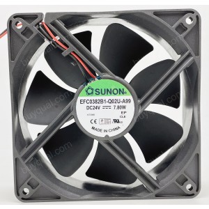 Sunon EFC0382B1-Q02U-A99 24V 7.80W 2wires Cooling Fan 