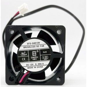 DWPH EFS-04D12H 12V 0.20A 2wires Cooling Fan