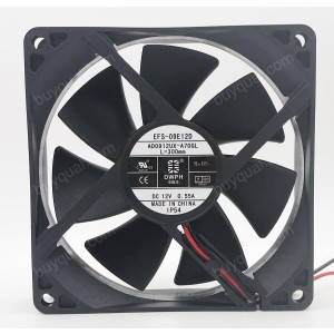 DWPH EFS-09E12D 12V 0.55A 2wires Cooling Fan