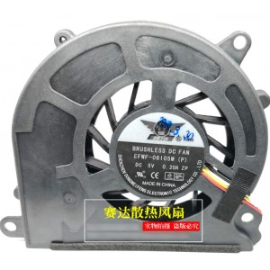 DWPH EFWF-06105M 5V 0.20A 4wires Cooling Fan 
