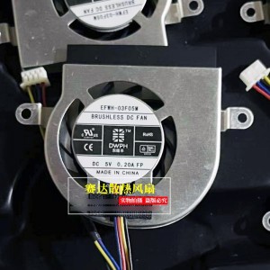 DWPH EFWH-03F05M 5V 0.20A 4wires Cooling Fan