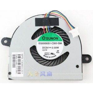 SUNON EG50050S1-C300-S9A 5V 2.00W 4wires Cooling Fan