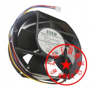 EOEM EM1751B12F/R 24V 1.5A 4wires Cooling Fan 