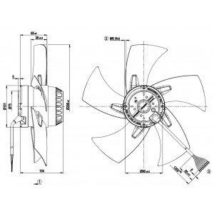 Ebmpapst A2D300-AP08-16 230/460V 0.64/0.51A 225/325W Cooling Fan
