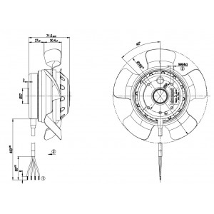 Ebmpapst A2E165-AA01-01 230V 0.21A 45W Cooling Fan