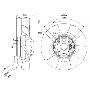 Ebmpapst A2E200-AA19-52 115V 0.65A 82W Cooling Fan