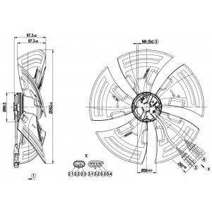 Ebmpapst A3G350-AG03-08 230V 0.73A 85W Cooling Fan