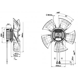 Ebmpapst A3G450-BL12-N1 400V 0.83A 500W Cooling Fan