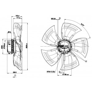 Ebmpapst A3G630-AR85-90 400V 1.6A 970W Cooling Fan