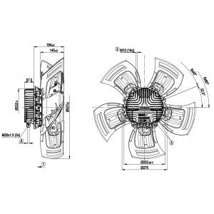 Ebmpapst A3G630-AS21-01 400V 2.85A 1850W Cooling Fan