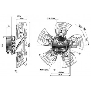 Ebmpapst A3G630-AU23-35 400V 5A 3200W Cooling Fan